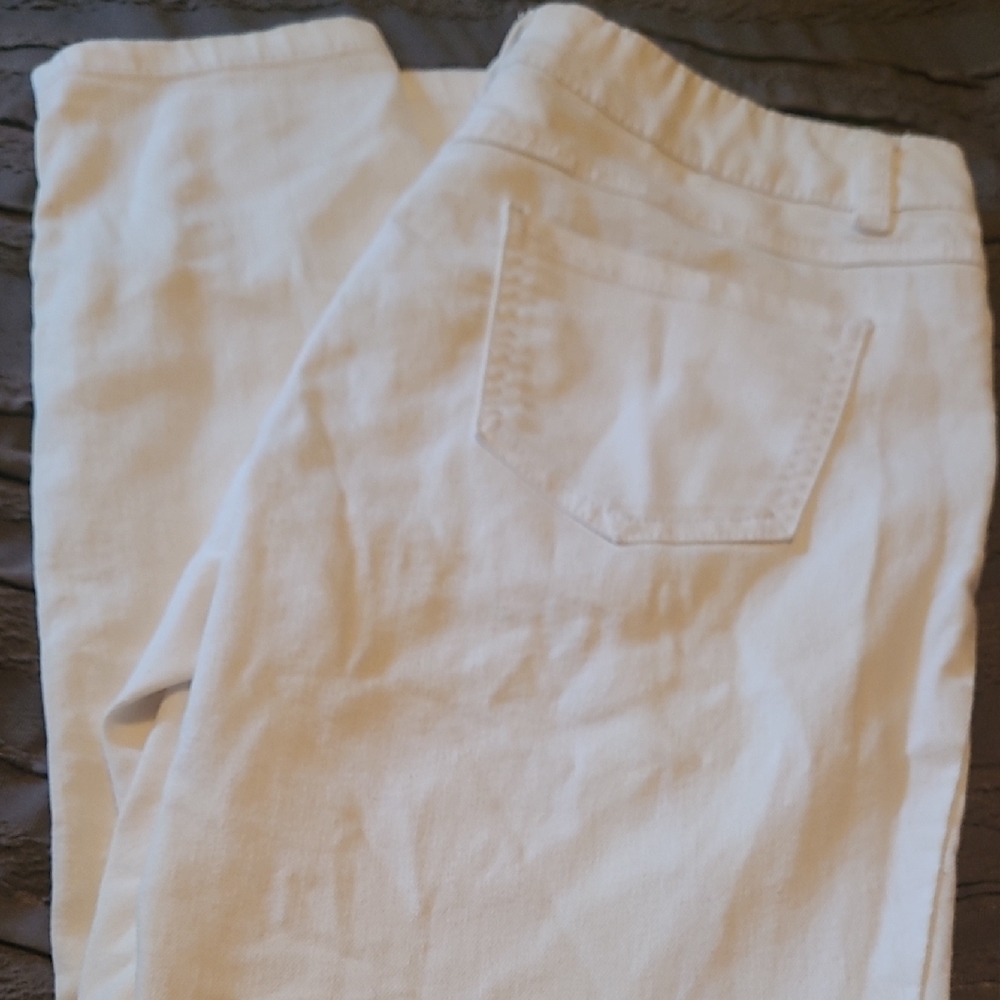 Kenar Cream White Straight Leg Jeans